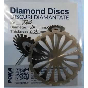 Disc DS020 nemontat cu degajare, muchie diamantata zimtata D=40mm Grosime = 0.25mm